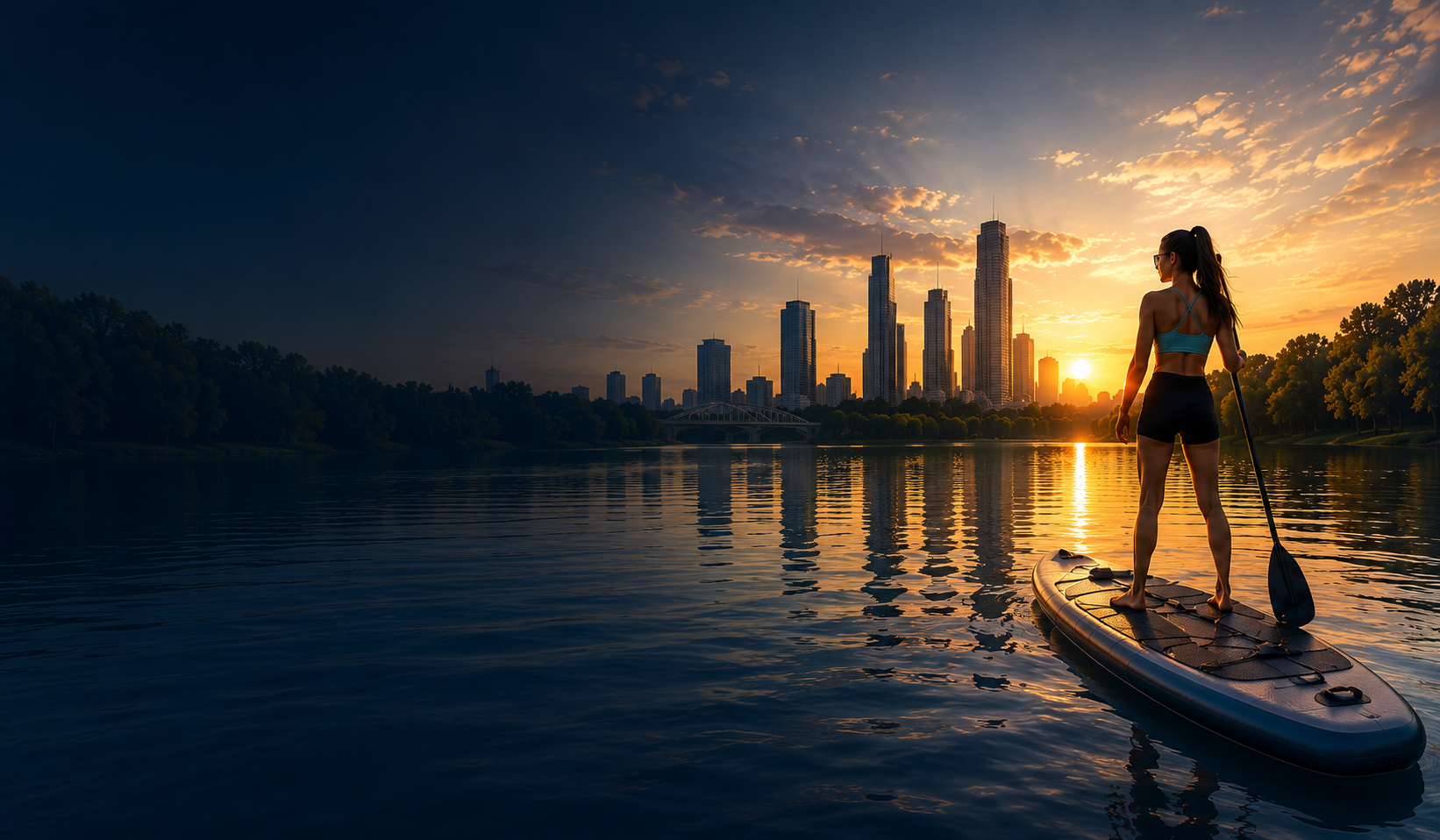 Групповая SUP-прогулка с инструктором на спокойной воде в Москве