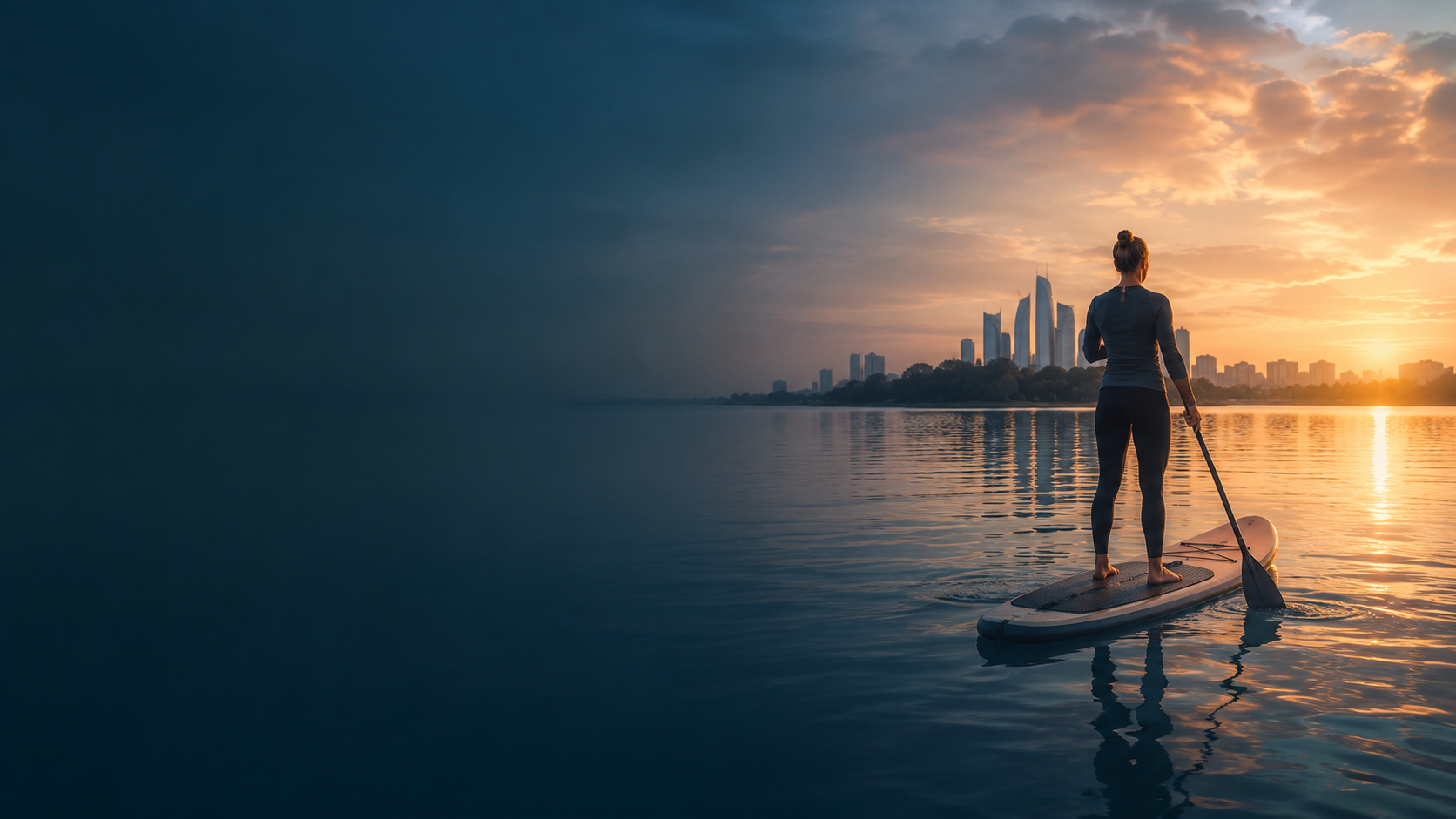 SUP-прогулка на закате в Москве
